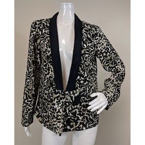Blazer Jacket Leopard Tux Deep-V Steampunk